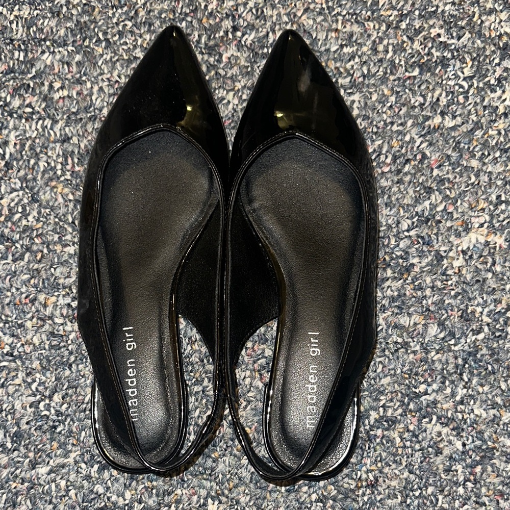 Madden Girl Glossy Black Heels